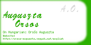 auguszta orsos business card